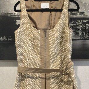 Akris punto Wool-Blend Belted Midi-Dress